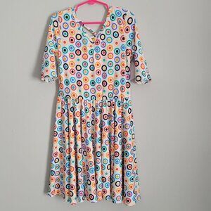 Dot Dot Smile Dress Girl's 7 Youth White Colored Circle Twirl Ballerina NWT